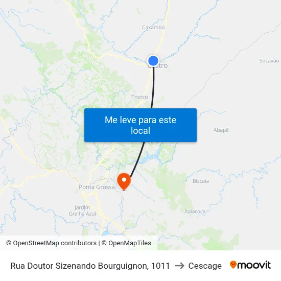 Rua Doutor Sizenando Bourguignon, 1011 to Cescage map