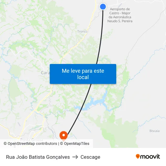 Rua João Batista Gonçalves to Cescage map