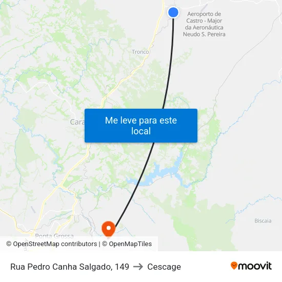 Rua Pedro Canha Salgado, 149 to Cescage map