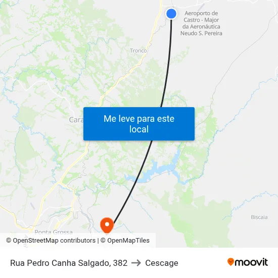 Rua Pedro Canha Salgado, 382 to Cescage map