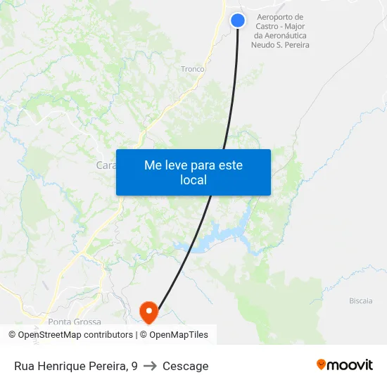 Rua Henrique Pereira, 9 to Cescage map