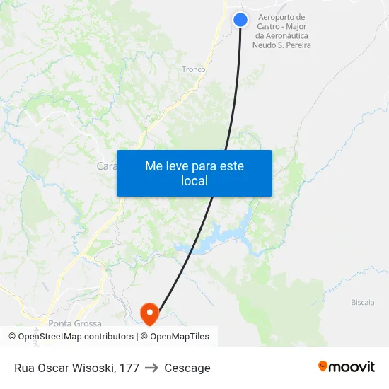 Rua Oscar Wisoski, 177 to Cescage map