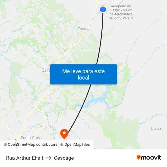 Rua Arthur Ehalt to Cescage map