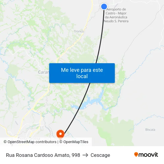 Rua Rosana Cardoso Amato, 998 to Cescage map