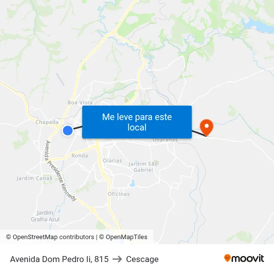 Avenida Dom Pedro Ii, 815 to Cescage map