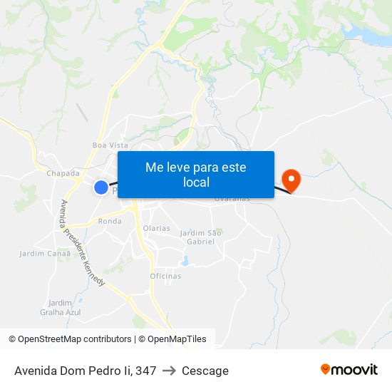 Avenida Dom Pedro Ii, 347 to Cescage map