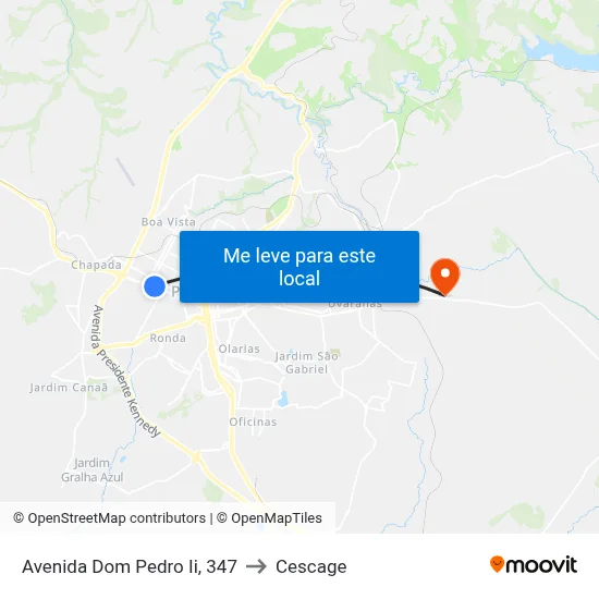Avenida Dom Pedro Ii, 347 to Cescage map