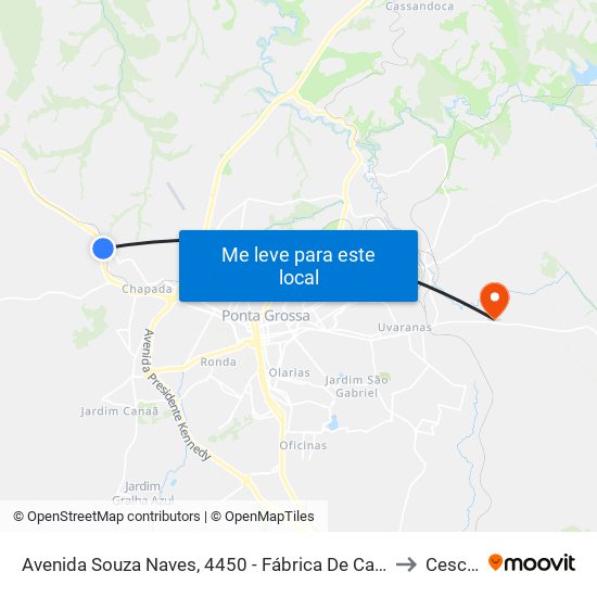 Avenida Souza Naves, 4450 - Fábrica De Carrocerias Rainha to Cescage map