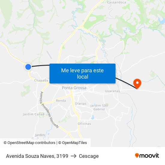 Avenida Souza Naves, 3199 to Cescage map