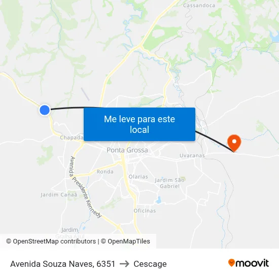 Avenida Souza Naves, 6351 to Cescage map
