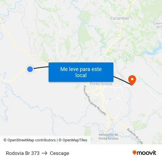 Rodovia Br 373 to Cescage map