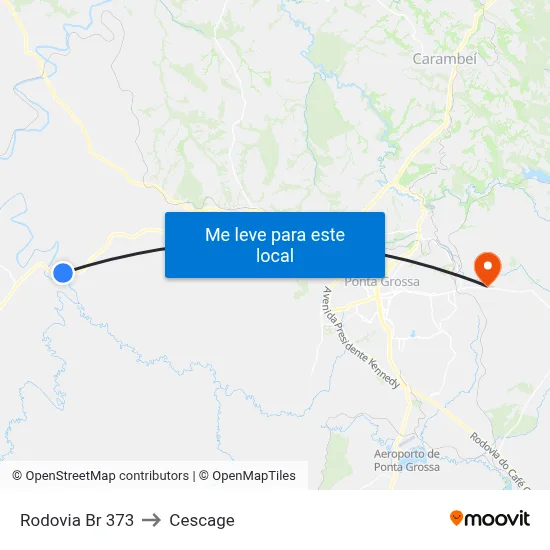 Rodovia Br 373 to Cescage map