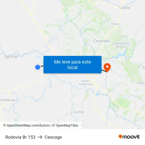 Rodovia Br 153 to Cescage map