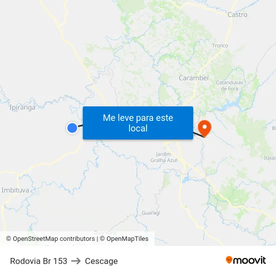 Rodovia Br 153 to Cescage map