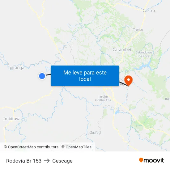 Rodovia Br 153 to Cescage map
