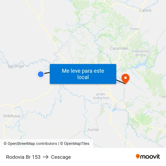 Rodovia Br 153 to Cescage map