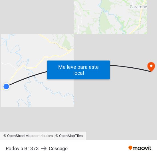 Rodovia Br 373 to Cescage map