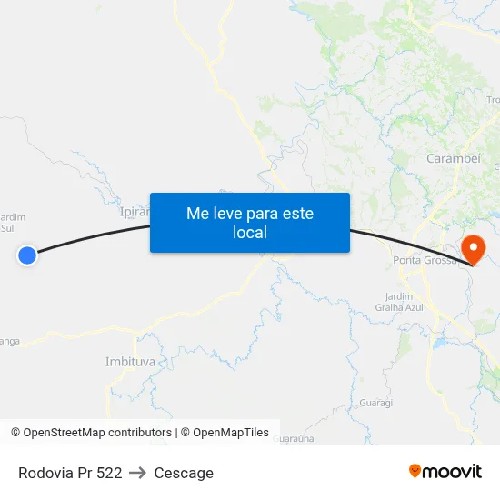 Rodovia Pr 522 to Cescage map