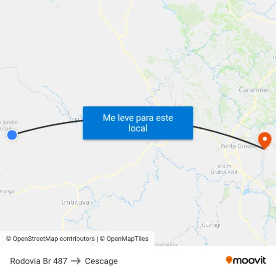 Rodovia Br 487 to Cescage map