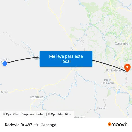 Rodovia Br 487 to Cescage map