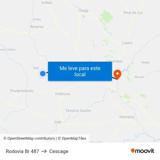 Rodovia Br 487 to Cescage map