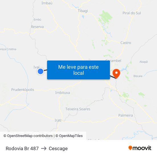Rodovia Br 487 to Cescage map