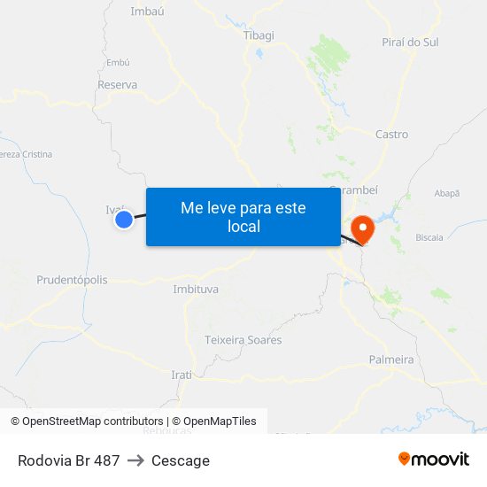 Rodovia Br 487 to Cescage map