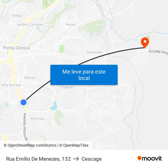 Rua Emílio De Menezes, 132 to Cescage map