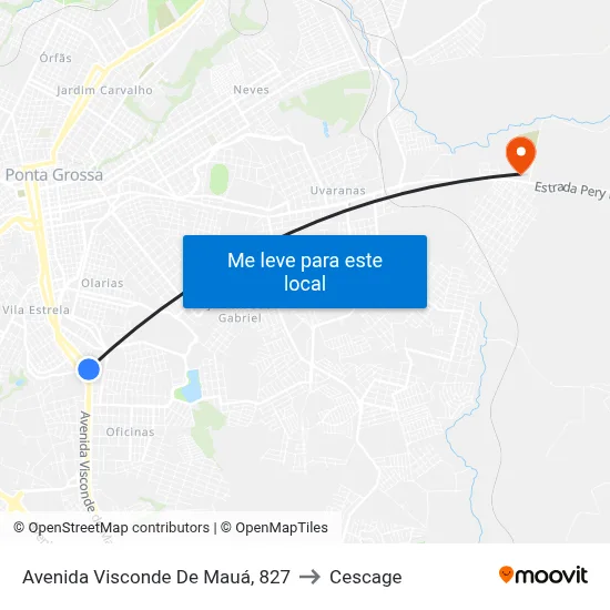 Avenida Visconde De Mauá, 827 to Cescage map