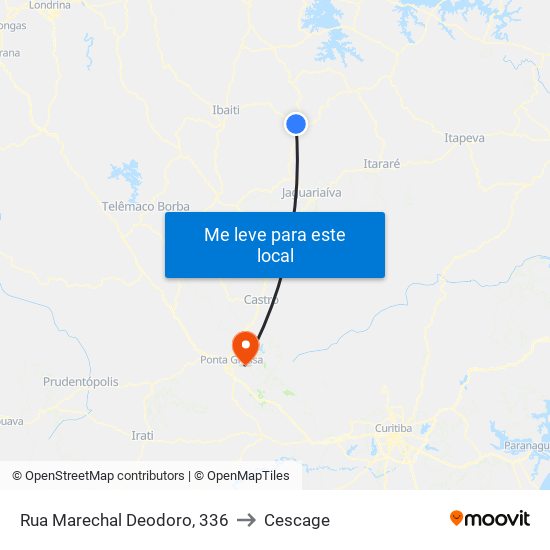 Rua Marechal Deodoro, 336 to Cescage map