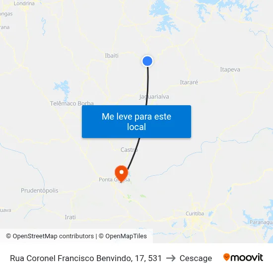 Rua Coronel Francisco Benvindo, 17, 531 to Cescage map