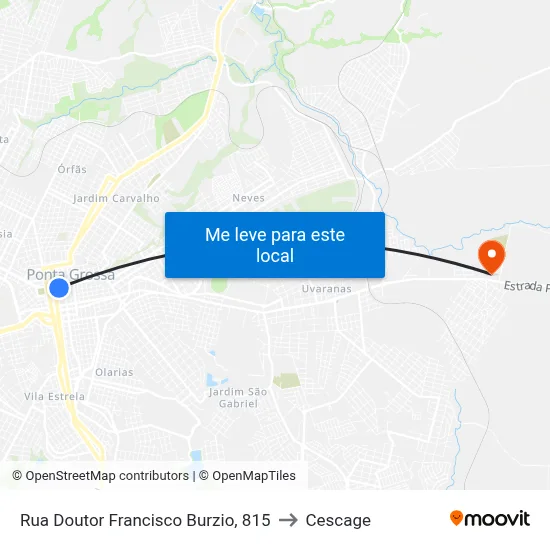 Rua Doutor Francisco Burzio, 815 to Cescage map