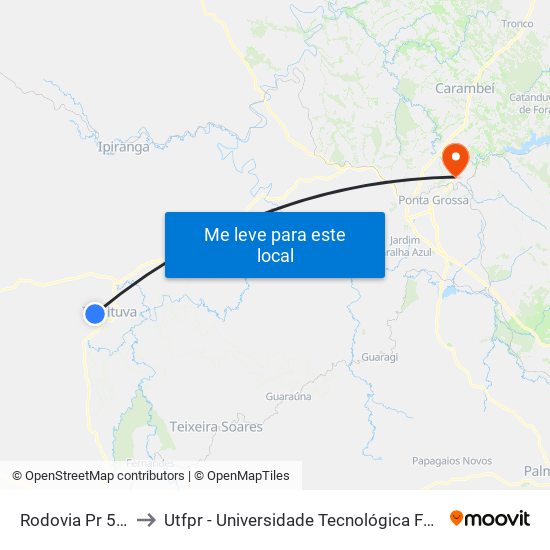 Rodovia Pr 522, 887 to Utfpr - Universidade Tecnológica Federal Do Paraná map