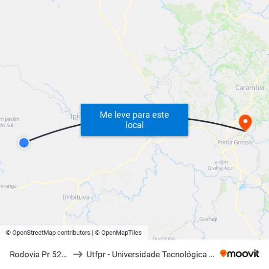 Rodovia Pr 522 - Km 24 to Utfpr - Universidade Tecnológica Federal Do Paraná map