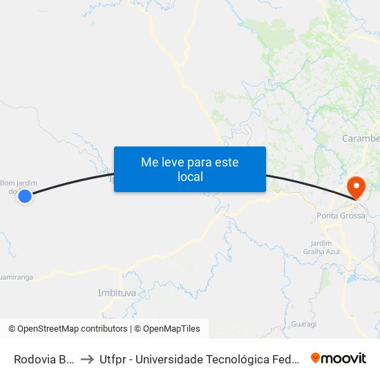Rodovia Br 487 to Utfpr - Universidade Tecnológica Federal Do Paraná map