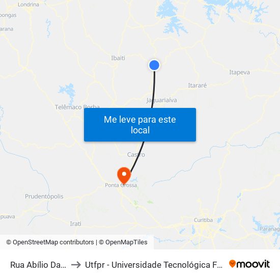 Rua Abílio Dabul, 139 to Utfpr - Universidade Tecnológica Federal Do Paraná map