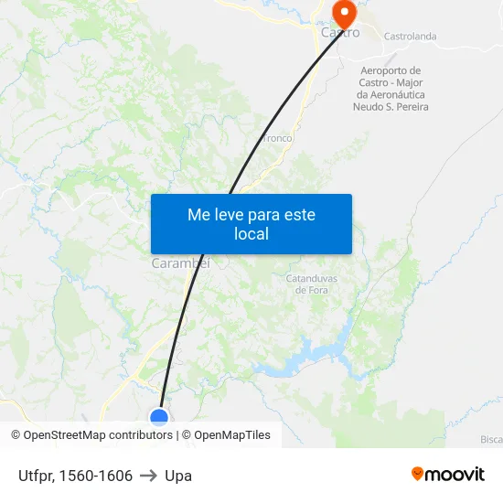 Utfpr, 1560-1606 to Upa map