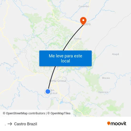 . to Castro Brazil map