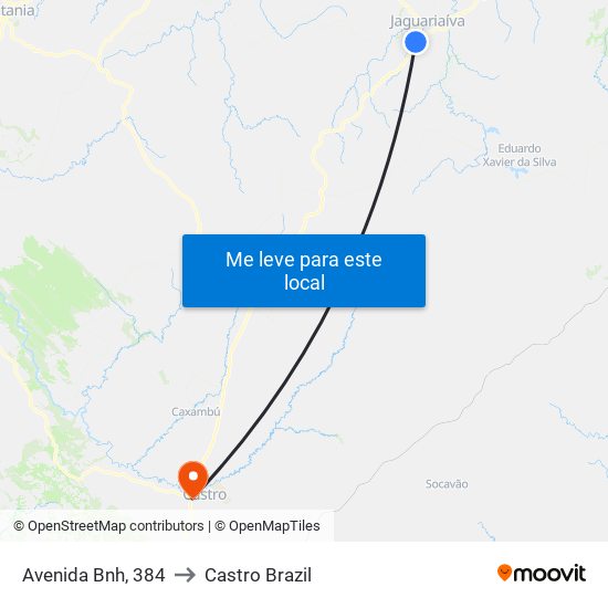 Avenida Bnh, 384 to Castro Brazil map