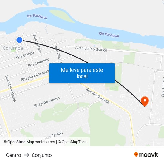 Centro to Conjunto map