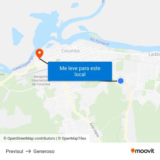 Previsul to Generoso map