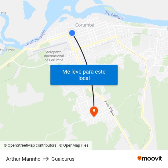 Arthur Marinho to Guaicurus map