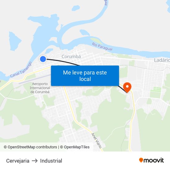 Cervejaria to Industrial map