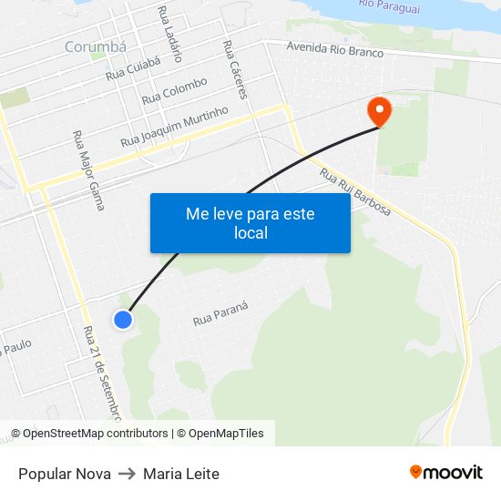 Popular Nova to Maria Leite map