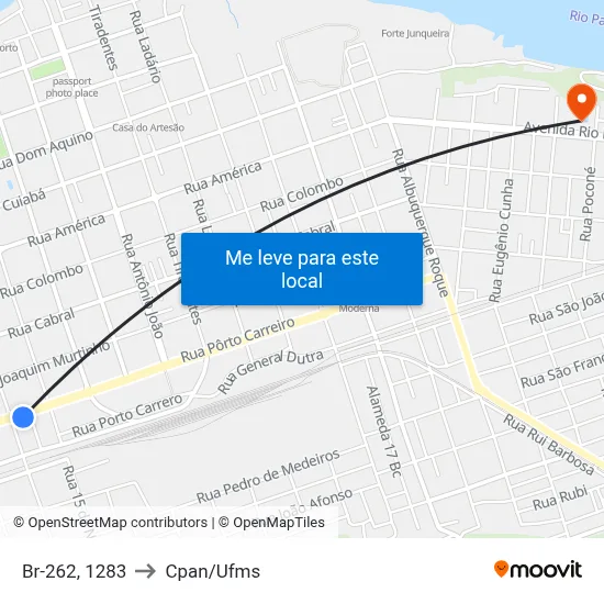 Br-262, 1283 to Cpan/Ufms map