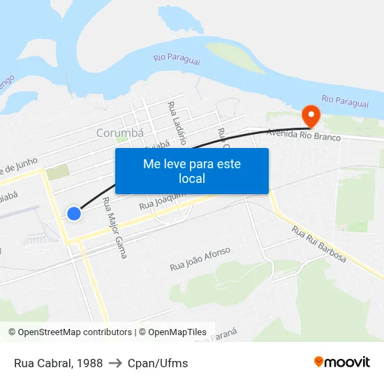 Rua Cabral, 1988 to Cpan/Ufms map