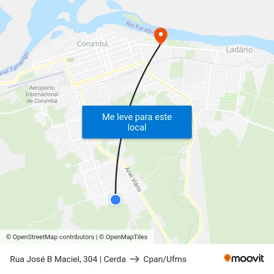 Rua José B Maciel, 304 | Cerda to Cpan/Ufms map