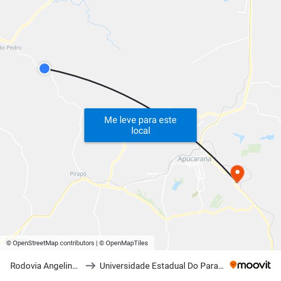 Rodovia Angelino Massambani to Universidade Estadual Do Paraná - Campus Apucarana map