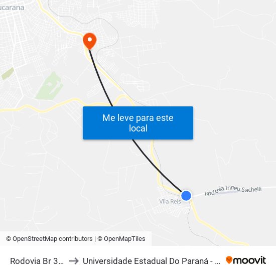 Rodovia Br 376, 8103 to Universidade Estadual Do Paraná - Campus Apucarana map