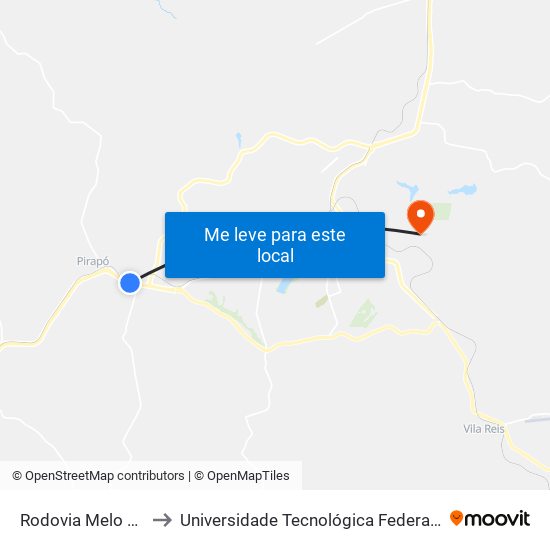 Rodovia Melo Peixoto, 132-524 to Universidade Tecnológica Federal Do Paraná - Campus Apucarana map